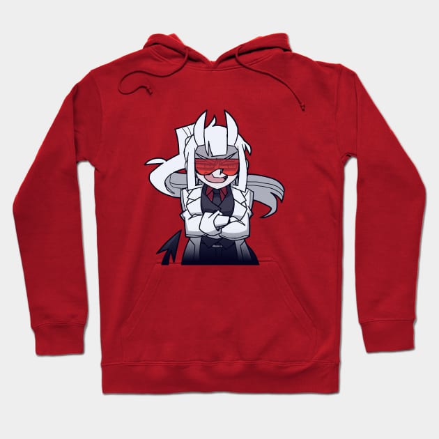 loremaster mocking examtaker (helltaker) Hoodie by wark